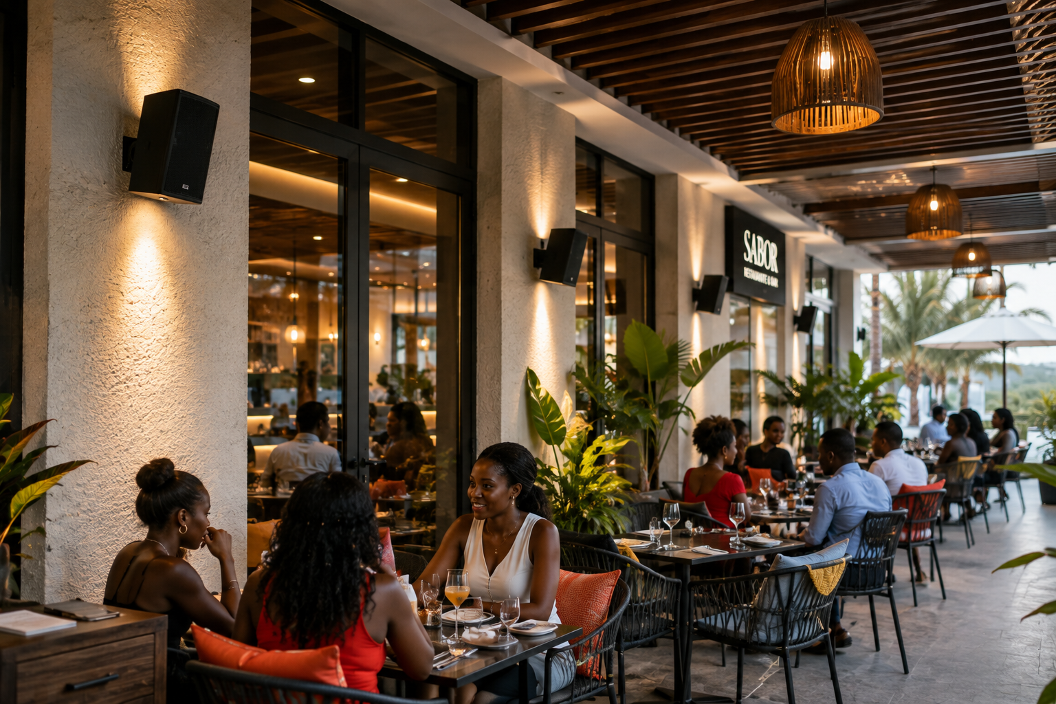 Lojas — solução de som ambiente Saristec